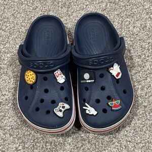 Crocs Kids Navy Classic Clog with Fun Jibbitz Charms
